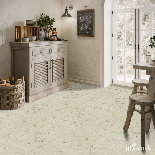 Пробковый клеевой паркет IberCork Лагуна бланко 6 VG